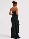 Mila | strapless maxi met hoge split